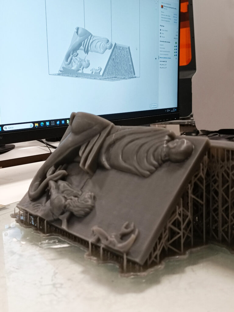 Calco per bassorilievo in stampa 3D SLS