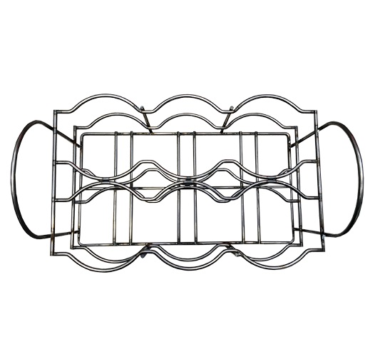 portabottiglie in filo metallico