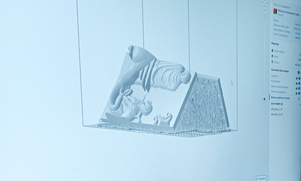 Progetto Calco per bassorilievo in stampa 3D SLS