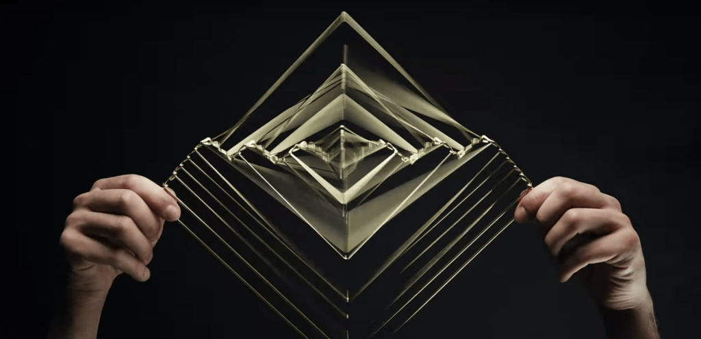 square wave piegatura filo di design